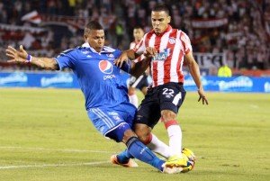 Roman Torreo en el partido Millonarios vs Junior